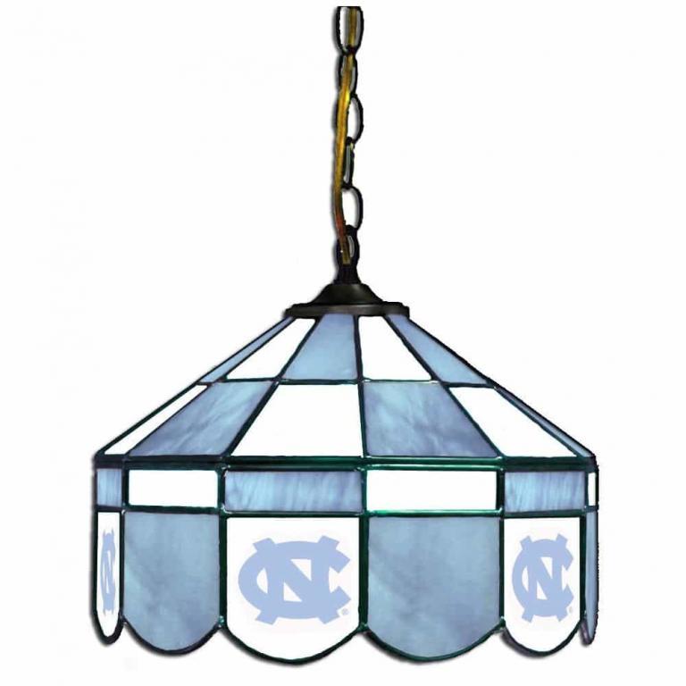 North Carolina Tar Heels Stained Glass Swag Hanging Lamp | moneymachines.com