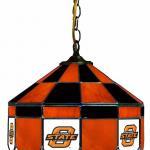 Oklahoma State Cowboys College NCAA Stained Glass Swag Hanging Lamp