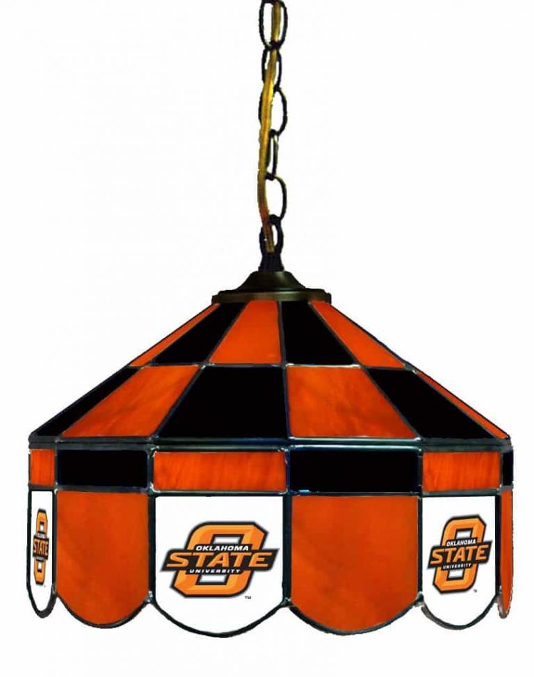Oklahoma State Cowboys Stained Glass Swag Hanging Lamp | moneymachines.com