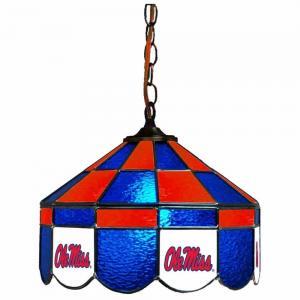 Ole Miss Rebels Stained Glass Swag Hanging Lamp | moneymachines.com
