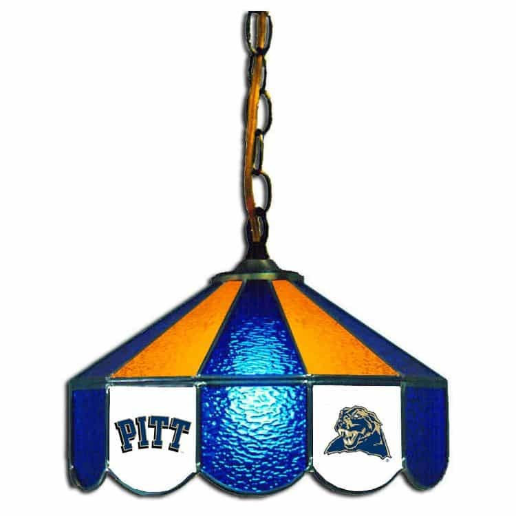 Pittsburgh Panthers Stained Glass Swag Hanging Lamp | moneymachines.com