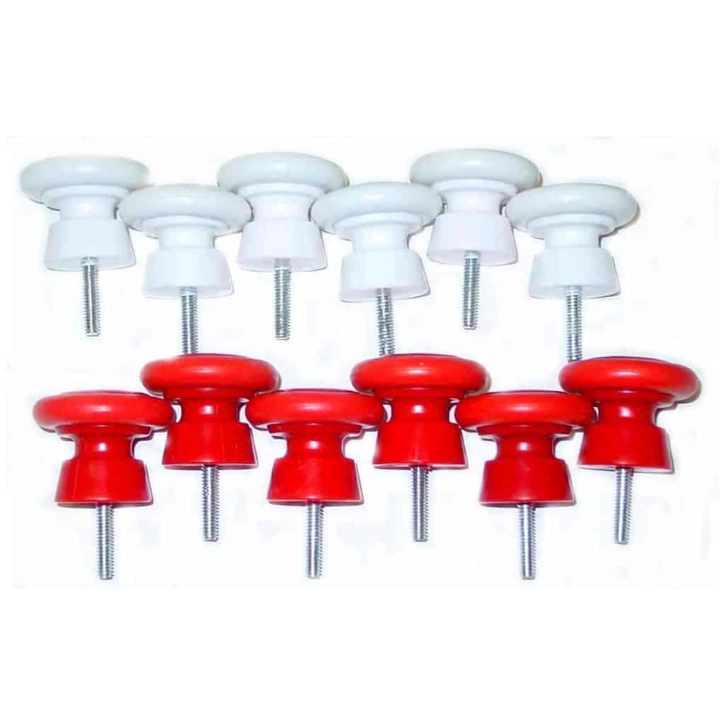 Full Size Individual Small Hole Mount Bumper Pool Table Red Stud Bumper Post