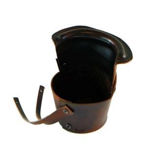 Set of 6 Brown Leather Bucket Pockets | moneymachines.com