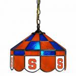 Syracuse Orange College NCAA Stained Glass Swag Hanging Lamp