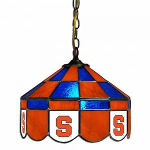 Syracuse Orange Stained Glass Swag Hanging Lamp | moneymachines.com