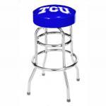 TCU Horned Frogs College Logo Double Rung Bar Stool