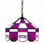 TCU Horned Frogs College NCAA Stained Glass Swag Hanging Lamp
