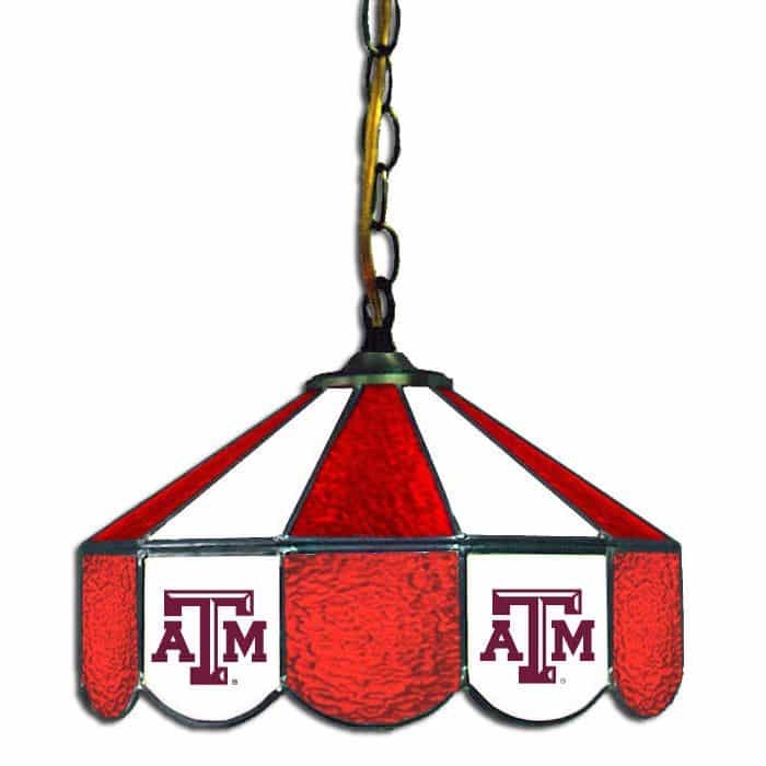 Texas A&M Aggies Stained Glass Swag Hanging Lamp | moneymachines.com