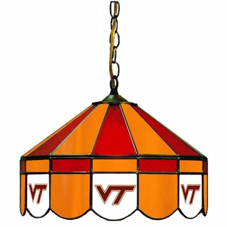 Virginia Tech Hokies Stained Glass Swag Hanging Lamp | moneymachines.com