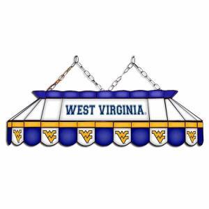 West Virginia Mountaineers MVP 40" Tiffany Stained Glass Pool Table Lamp | moneymachines.com