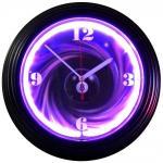 8 Ball Swirl Neon Wall Clock