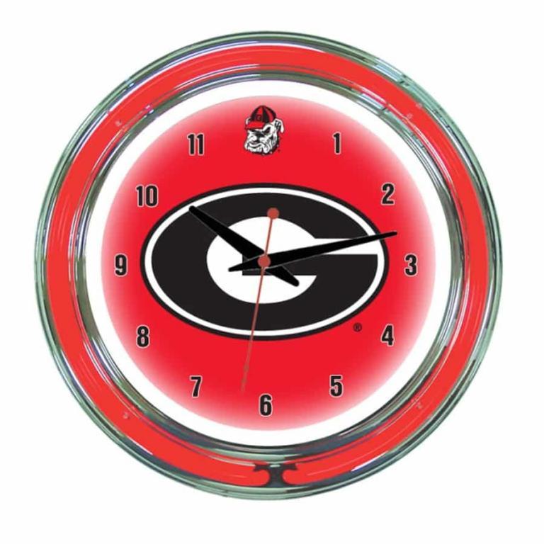 Georgia Bulldogs Neon Wall Clock | Moneymachines.com