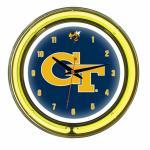 Georgia Tech Yellow Jackets NCAA Neon Wall Clock