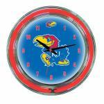 Kansas Jayhawks NCAA Neon Wall Clock