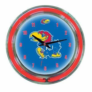Kansas Jayhawks Neon Wall Clock | Moneymachines.com