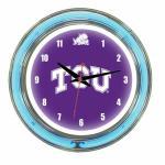 TCU Horned Frogs NCAA Neon Wall Clock