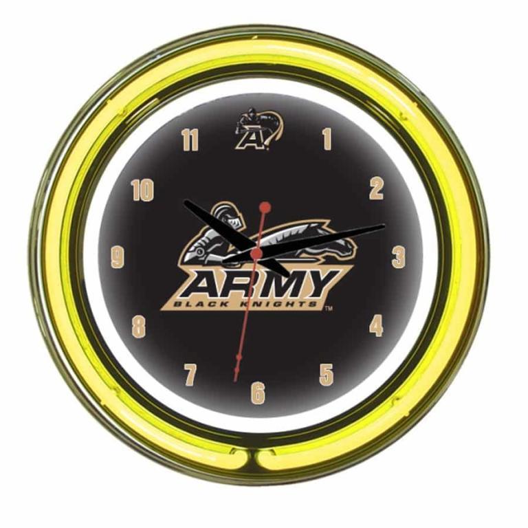Army Black Knights Neon Wall Clock | Moneymachines.com