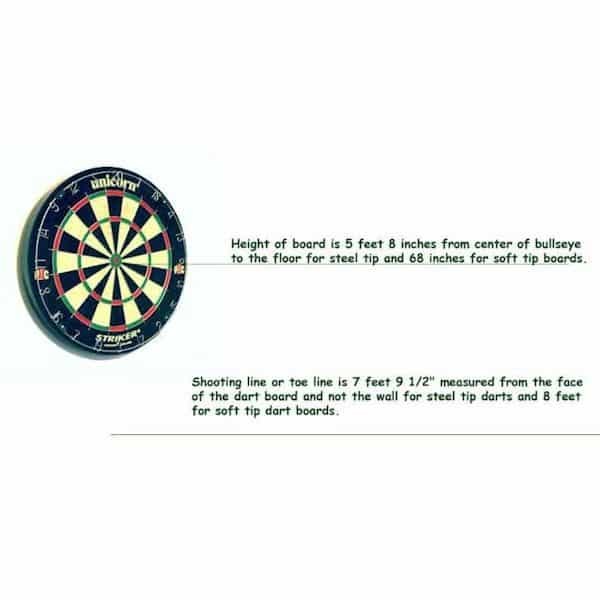 Dart Board Setup Instruction and Dimensions | moneymachines.com