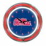 Mississippi Rebels NCAA Neon Wall Clock