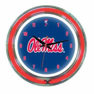 Mississippi Rebels Neon Wall Clock | Mississippi Neon Wall Clock