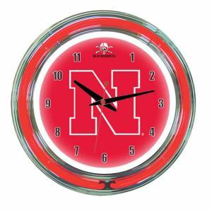Nebraska Cornhuskers Neon Wall Clock | Moneymachines.com