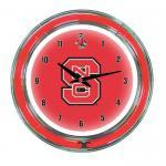 North Carolina State Wolfpack NCAA Neon Wall Clock
