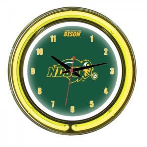 North Dakota State Bison Neon Wall Clock | Moneymachines.com