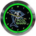 Pool Shark Neon Wall Clock