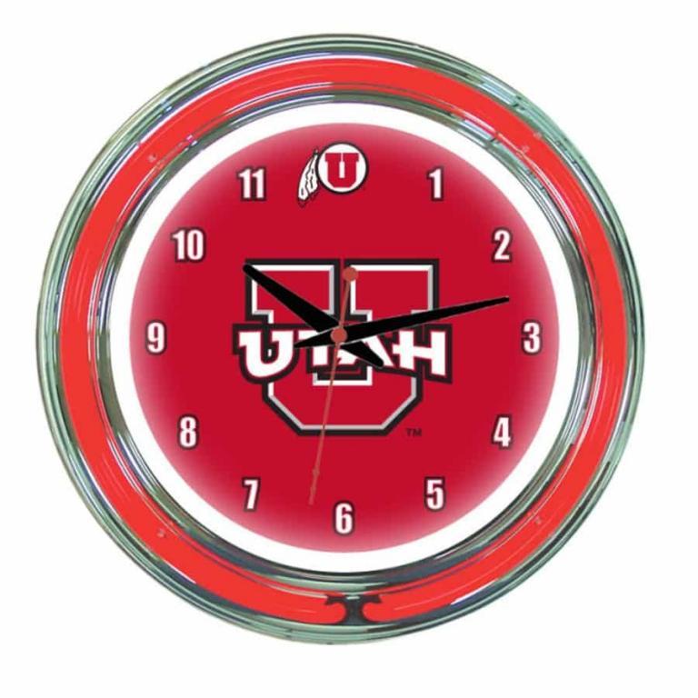 Utah Utes Neon Wall Clock | Moneymachines.com