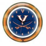 Virginia Cavaliers NCAA Neon Wall Clock