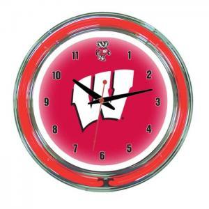 Wisconsin Badgers Neon Wall Clock | Moneymachines.com