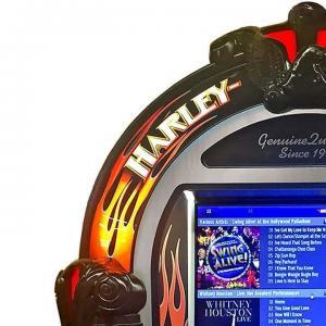 Harley Davidson Brushed Aluminum Jukebox | moneymachines.com