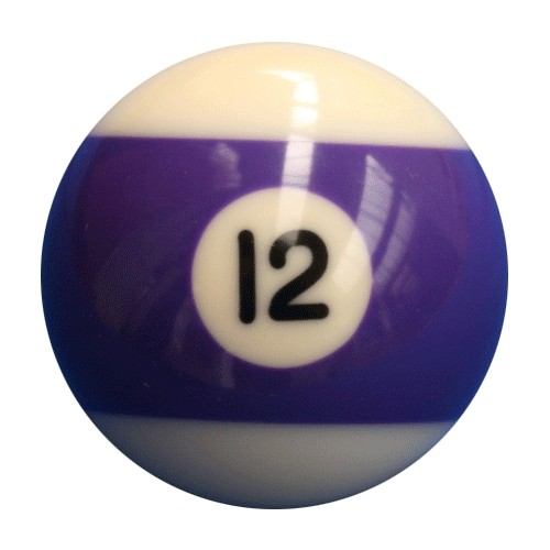 New Individual Number Twelve (12) Billiard Pool Ball | moneymachines.com