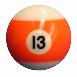New Individual Number Thirteen (13) Billiard Pool Ball | moneymachines.com