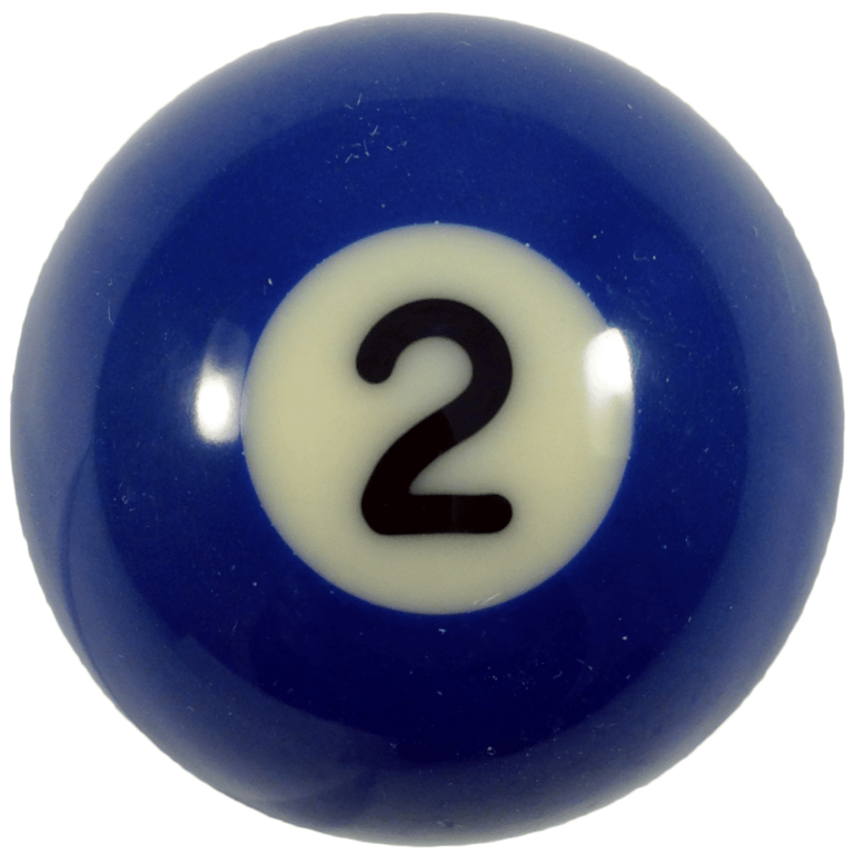 Individual Number Two (2) Billiard Pool Ball | moneymachines.com