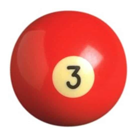 Number Three (3) Billiard Pool Ball | moneymachines.com