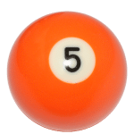 New Individual Number Five (5) Billiard Pool Ball