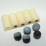 Screw-On 12mm Ferrules and Cue Tips For Billiard Cues -  Set of 5