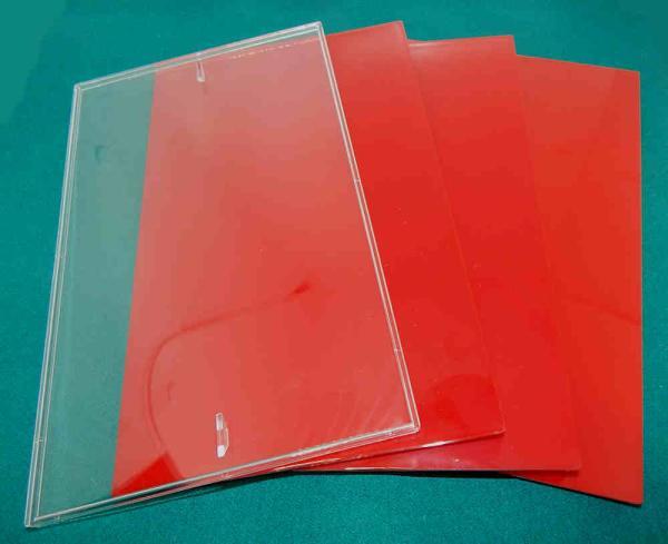 3 Red 1 Clear Plexi Panels For Oak Vista/Eagle Gumball Vendors | moneymachines.com
