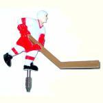 Carrom Numbered Red Stick Hockey Player | Short Stick Man