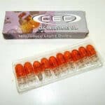 #555 Amber Colored Light Bulbs - Box of 10