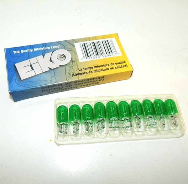 #555 Green Colored Light Bulbs - Box of 10 | moneymachines.com