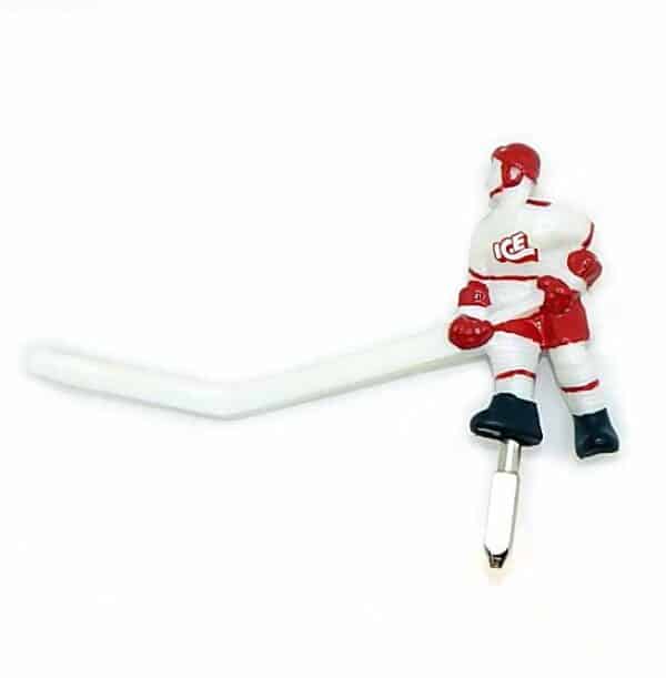 Super Chexx Red Long Stick Hockey Player | moneymachines.com