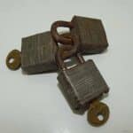 Set of 3 Used Small Pad Locks Keyed Alike