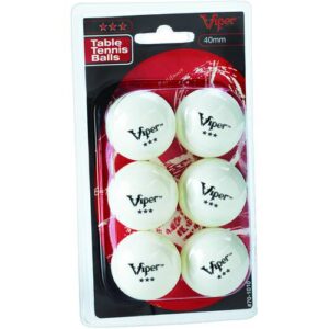 Viper 3 Star Table Tennis Balls | Pack of 6 | moneymachines.com