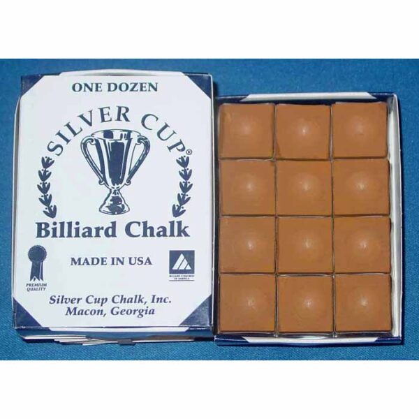 Copper Silver Cup Billiard Cue Chalk - Box of 12 | moneymachines.com