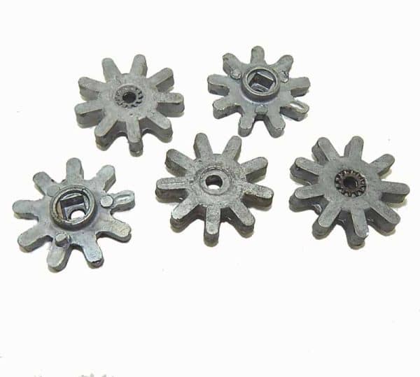 Oak Gumball Machine Coin Mechanism Drive Gear Parts | Used Set of 5 | moneymachines.com