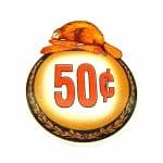 Beaver 50 Cent Price Sticker For Inside Glass of Gumball Machine